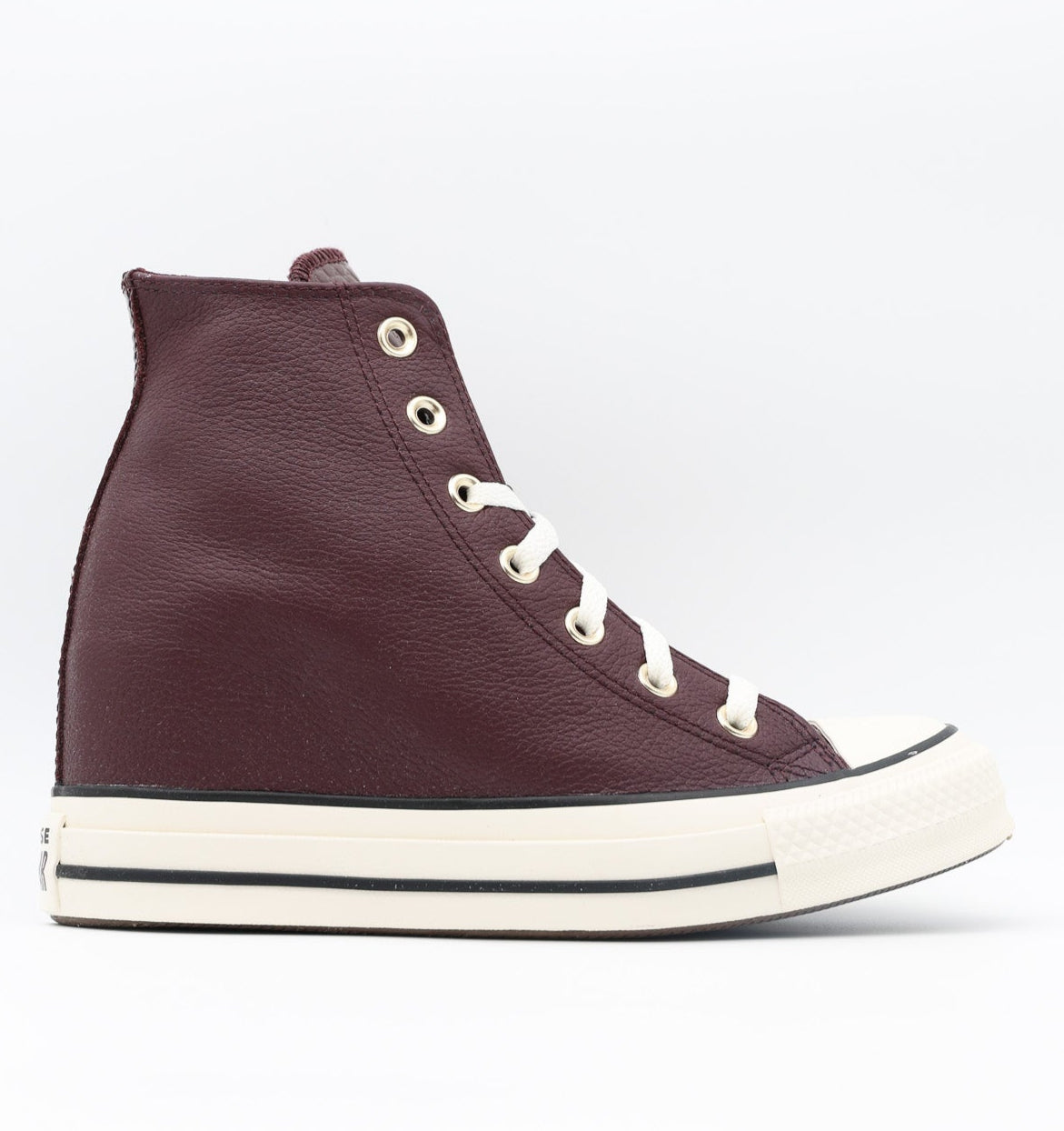Converse Sneaker Ladies Wedge Hi Croc Leather Bloodstone-Egret